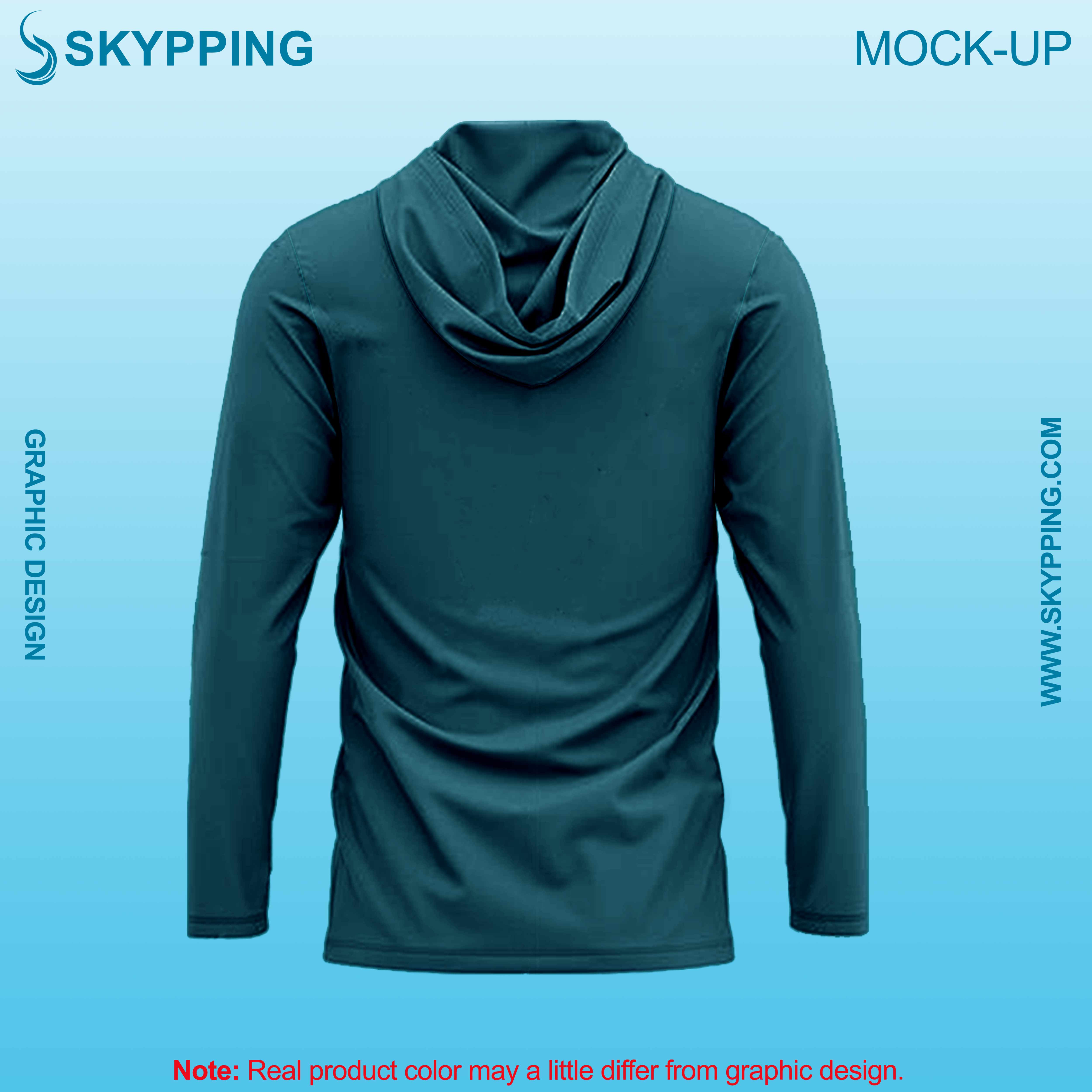 Hooded Long sleeve set-in style round neck t-shirts for men